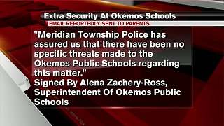 Meridian Township officers at Okemos schools today