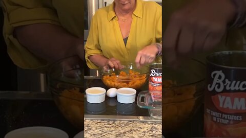 1 Minute Sweet Potato Casserole Marshmallows Topping