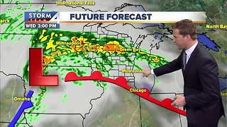 Scattered showers move in later this morning