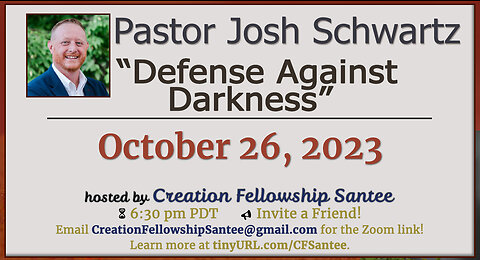 Defense against Darkness with Pastor Josh Schwartz