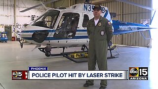Phoenix police pilot hit by laser strike