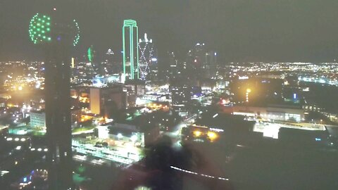 Reunion tower St. Patrick's Day light show, Dallas TX