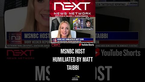 MSNBC Host Humiliated by Matt Taibbi #shorts