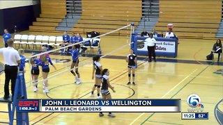 High School Volleyball Playoff Action