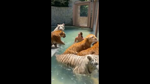 Swimming with tigers