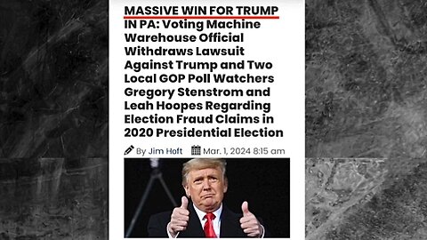 MAJOR WIN: Voting Machine Custodian WITHDRAWS Lawsuit Against Trump and 2 Local Poll Watchers Regarding Election Fraud Claims in 2020 Presidential Election! | Roger Stone's StoneZONE