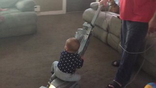 Kid Rides Vacuum like a Horse