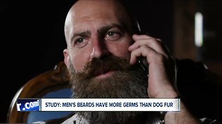 Study: men's beards have more germs than dog fur