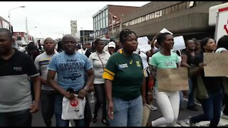 SOUTH AFRICA - Durban - Police march to City Hall (Video) (fN2)