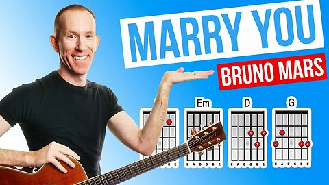 Marry You ★ Bruno Mars ★ Acoustic Guitar Lesson [with PDF]