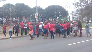 SOUTH AFRICA - Durban - EFF protest outside TVET college (Videos) (cC9)