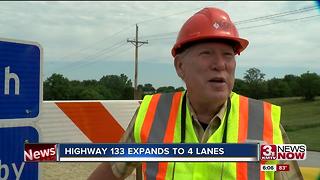 Highway 133 expands to 4 lanes on Monday 6pm