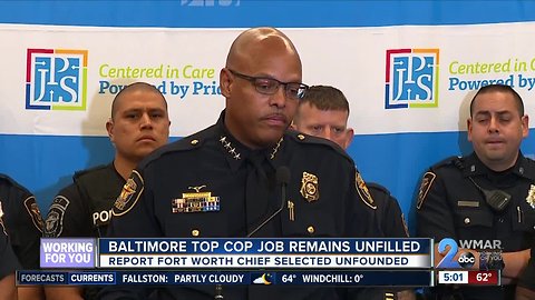 Baltimore top cop job remains unfilled