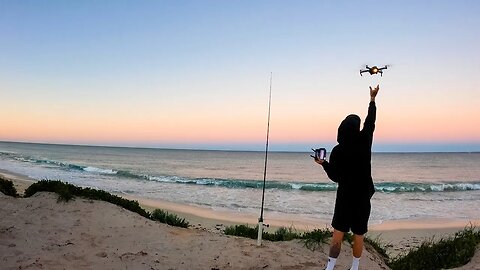 Wind Too Strong For Drones - Kite Fishing 