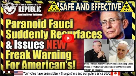 Paranoid Fauci Suddenly Resurfaces and Issues New Freak Warning For Americans!