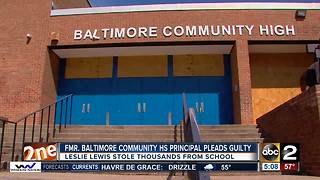 Former Baltimore principal pleads guilty to stealing school funds