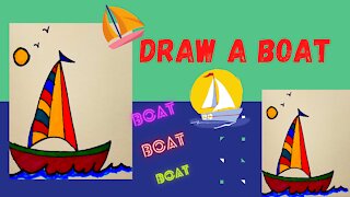 Draw A Boat | How to draw a Boat | Easy Drawing