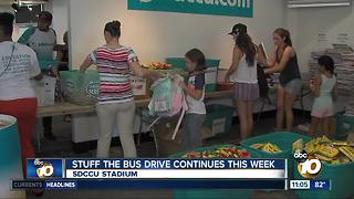 SDCCU Stuff the Bus drive underway this week