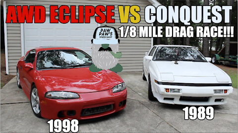 Chrysler Conquest vs Mitsubishi Eclipse! *** Battle at the Dragway ***