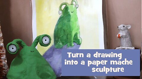Turn a Drawing into a Paper Mache Sculpture