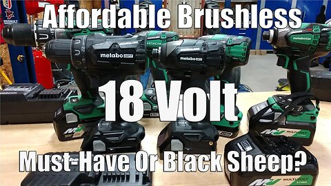 Metabo HPT Brushless 18-Volt Black Tools | Driver Drill (DS18DBFL2QB) | Impact Driver (WH18DBFL2QB)