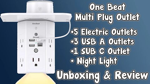 One Beat: Smart Multi Plug Outlet with USB Ports & Night Light Unboxing