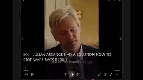 In 2011, Australian Julian Assange Had A Solution How to Stop Wars.