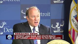 Detroit land bank settlement agreement