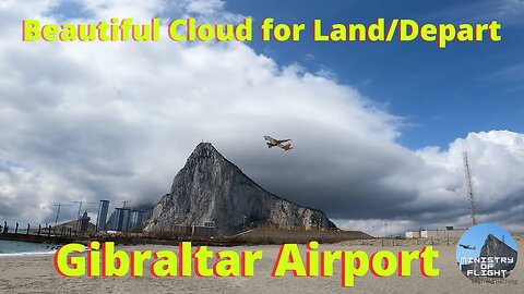 easyJet Land and Depart with Strong Levante Cloud at Gibraltar