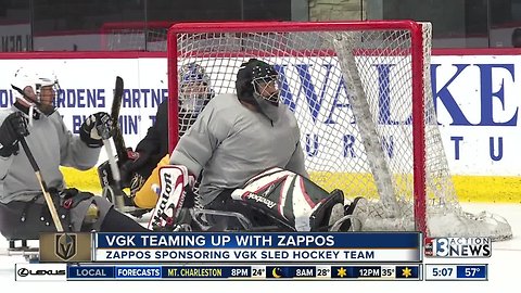 Zappos teams up with VGK sled hockey