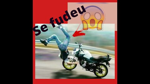 Tombo funny de moto bem radical