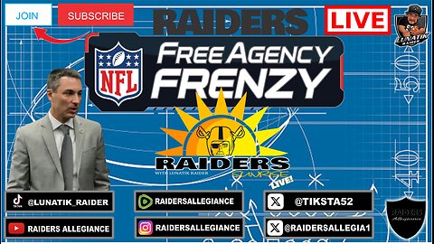 #RAIDERS SUNRISE LIVE W/ LUNATIK RAIDER: A LOOK INTO FREE AGENCY #RN4L #RAIDERNATION