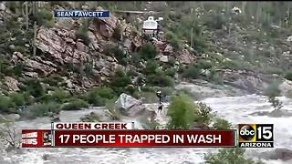 17 people rescued in flash flood near Tucson