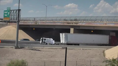 Driver killed in crash with tractor trailer in southeast Las Vegas