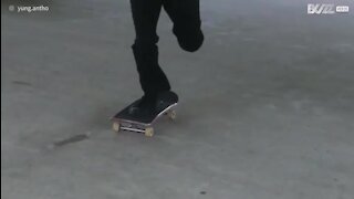 Fadiga leva a melhor sobre skater