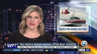 Coast Guard seeks 2 missing from capsized vessel off Palm Beach County