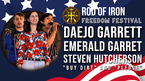 Rod of Iron freedom Festival 2024 Daejo Garrett w/ Steven Hutcherson performing 2 songs "Buy Dirt" and "Pledge"