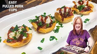 PULLED PORK CRESCENT CUPS Easy 4 Ingredient Semi-Homemade Recipe