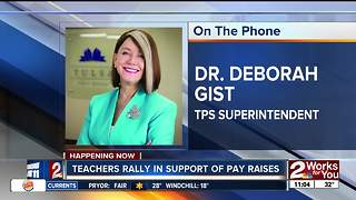 Teachers rally in support of pay raises. Dr. Gist talks to 2 Works For You
