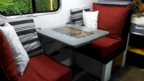 E27 Table To Couch - Cargo Trailer Conversion To Travel Trailer