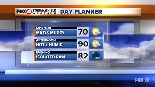 Monday's forecast looking warm and muggy in SWFL