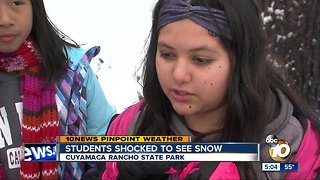6th-graders learn about science, play in the snow