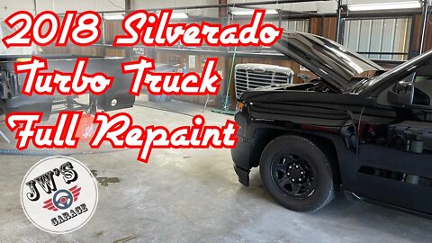 Walkaround tour & repainting a Silverado turbo street truck my fav color! Black