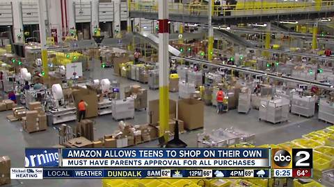 Amazon lets teens shop on their own