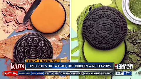 Wasabi and hot chicken wing flavored Oreos
