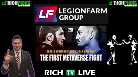 LEGIONFARM FIRST METAVERSE FIGHT (Khabib Nurmagomedov VS Max Holloway) | NFT | RICH TV LIVE