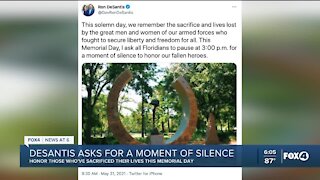 Gov. DeSantis asks Floridians to hold moment of silence to honor fallen heroes