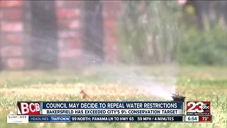 Council may decide to repeal water restrictions