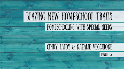 Blazing New Homeschool Trails - Cindy LaJoy & Natalie Vecchione, Part 3