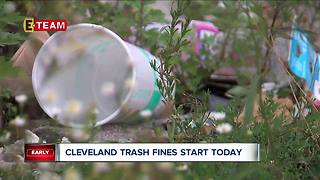 Cleveland trash fines start today